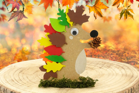 Activite Enfant Automne Herisson Bois - Activités manuelles Automne - 10doigts.fr