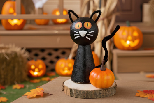 Activite Enfant Halloween Chat Noir - Activités manuelles Halloween - 10doigts.fr