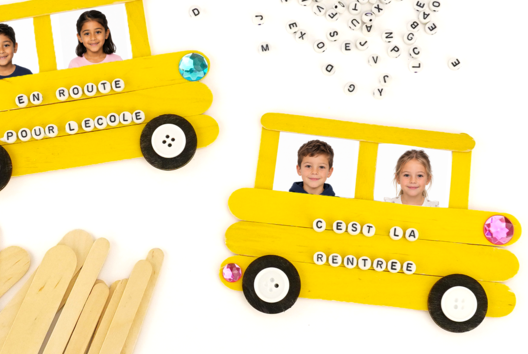 Activite Enfant Rentree Classes Bus - Activités manuelles rentrée des classes - 10doigts.fr