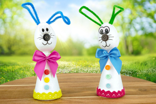 Activite Enfants Lapin Paques Polystyrene - Activités manuelles DIY Pâques - 10doigts.fr - 2