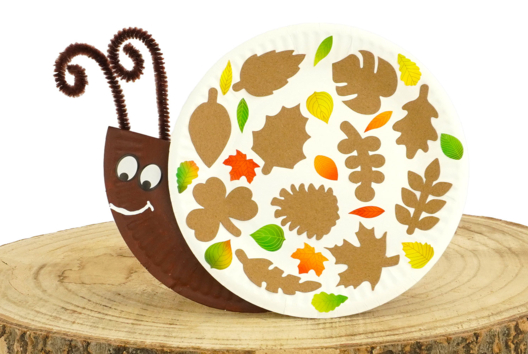 Activite Escargot Assiette en Carton - Activités manuelles Automne - 10doigts.fr - 2