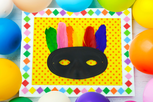 Tableau masque Carnaval - Tutos Carnaval – 10doigts.fr - 2