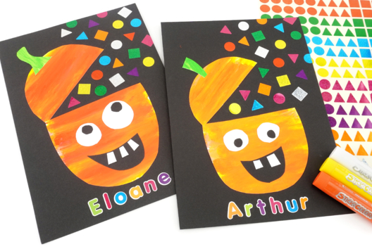 activité facile enfant DIY citrouille - Activités manuelles Halloween - 10doigts.fr