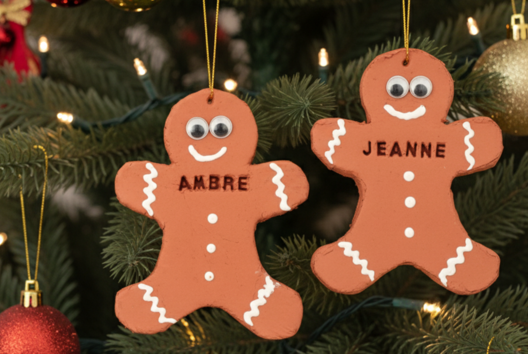 Activite Noel Enfant Deco Sapin Bonhomme Pain epice - Activités manuelles décorations du sapin de Noël - 10doigts.fr