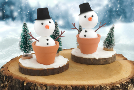 Petit bonhomme de neige dans un pot - Tutos Noël - 10doigts.fr
