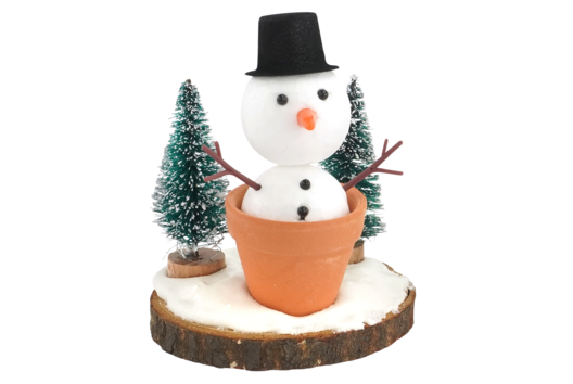 Petit bonhomme de neige dans un pot - Tutos Noël – 10doigts.fr - 2