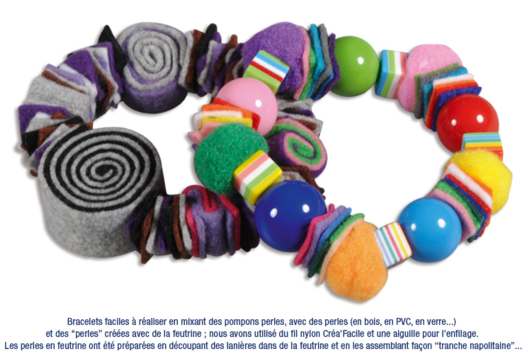 Bracelet de pompons - Tutos créations de Bijoux – 10doigts.fr - 2