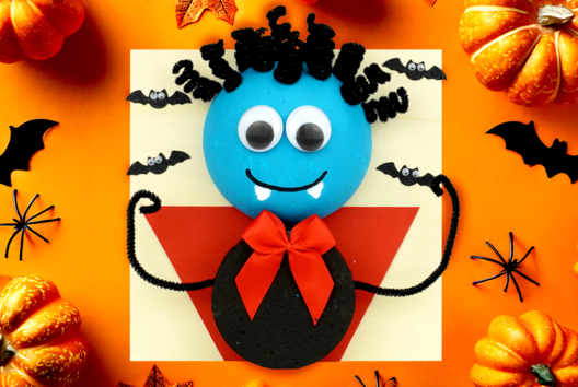 Bricolage Halloween Enfants Vampire Tableau - Activités manuelles Halloween - 10doigts.fr - 2