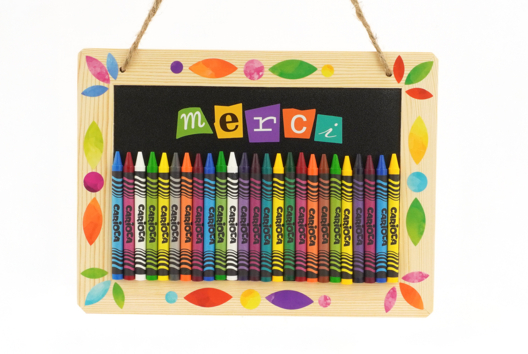 cadeau maitresse école ardoise - Activités manuelles cadeaux maitresses, maitres, ATSEM, AESH, nounous... - 10doigts.fr