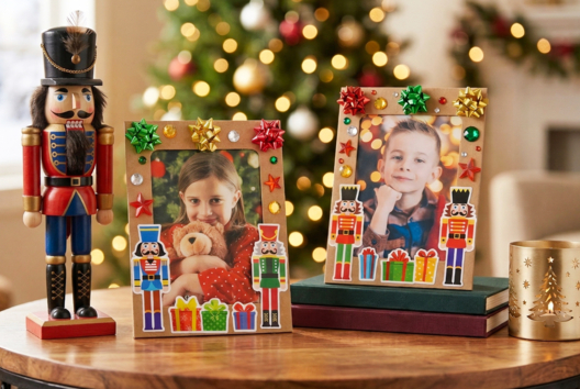 cadre DIY noël casse noisettes enfants - Activités manuelles Noël - 10doigts.fr
