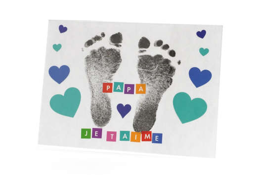 cadre empreinte de pieds enfant bébé souvenir DIY - Activités manuelles fête des pères - 10doigts.fr - 2