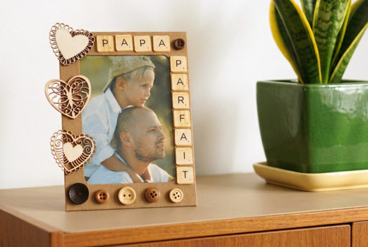 Cadre fête des pères cadeau enfants - Activités manuelles fête des pères - 10doigts.fr