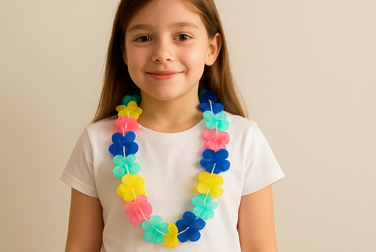 collier hawai - Activités manuelles Carnaval, Mardi gras - 10doigts.fr - 2
