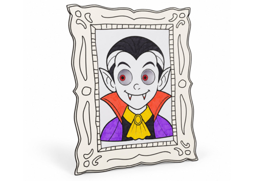 Coloriage vampire maléfique - Activités manuelles Halloween - 10doigts.fr - 2