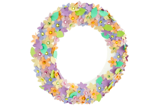 COURONNE pâques printemps - Activités manuelles Printemps - 10doigts.fr - 2