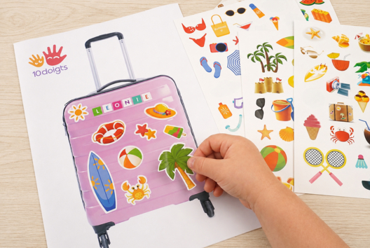 décore ta valise activité enfant été vacances - Activités manuelles Été - 10doigts.fr