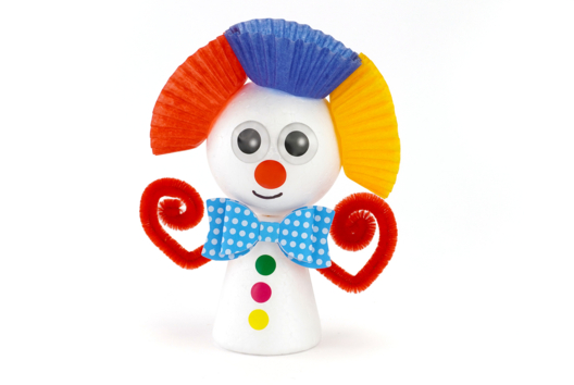 DIY clown enfants carnaval - Activités manuelles Carnaval, Mardi gras - 10doigts.fr - 2