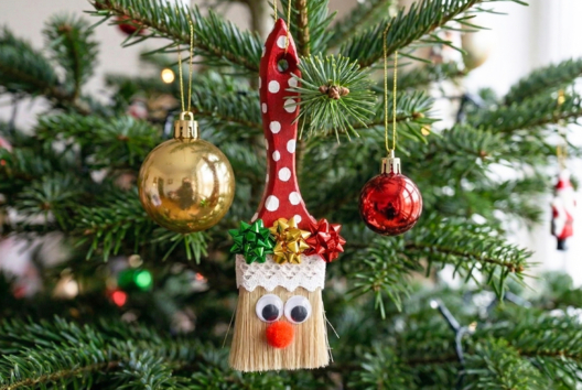DIY noël pinceau père noël sapin - Activités manuelles décorations du sapin de Noël - 10doigts.fr
