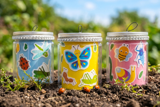 DIY terrarium lumineux gommettes enfants - Activités manuelles animaux : nos idées créatives pour les enfants - 10doigts.fr