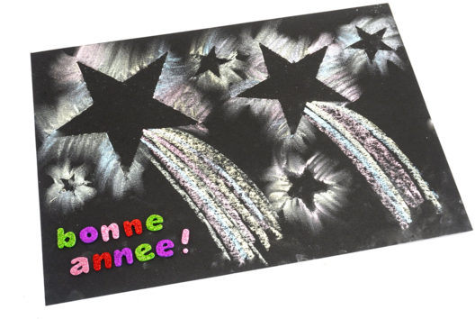 étoiles à la craie - Activités manuelles Noël - 10doigts.fr