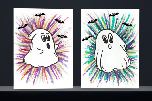 Silhouettes de fantômes - Tutos Halloween - 10doigts.fr