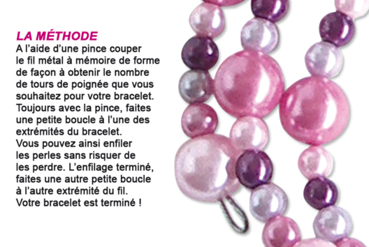 Kit bracelets farandole de perles en camaïeu de bleus - Tutos Fête des Mères – 10doigts.fr - 2