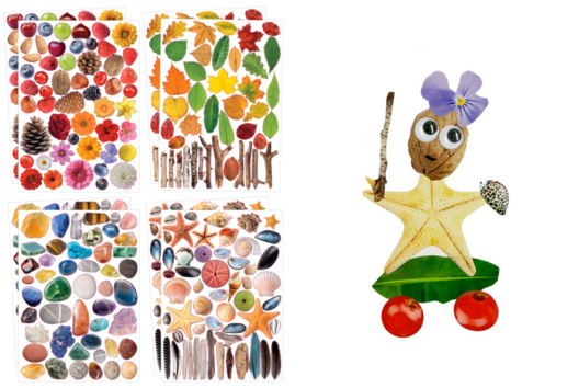 Gommettes Fleurs, Fruits et Légumes - Gommettes, stickers pour enfant - 10doigts.fr
