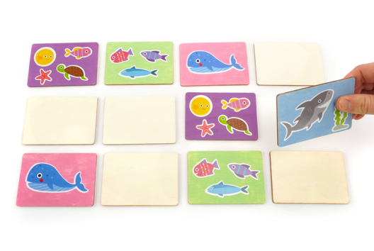 memory animaux marins DIY - Activités manuelles océan - 10doigts.fr - 2