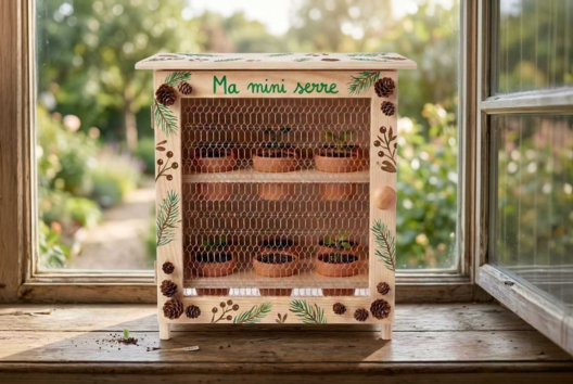 mini serre - Activités manuelles sur le thème de la nature pour les enfants - 10doigts.fr