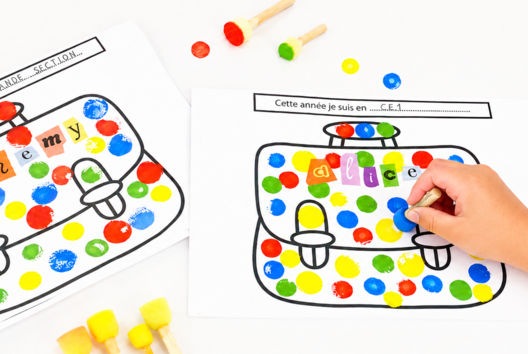 Modele Imprimer Cartable Peinture - Activités manuelles peinture : des créations pour tous les âges et toutes les envies - 10doigts.fr - 2