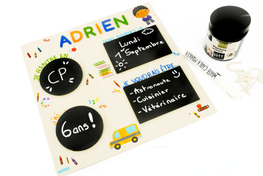 pancarte rentrée scolaire personalisé - Activités manuelles bricolages - 10doigts.fr - 2