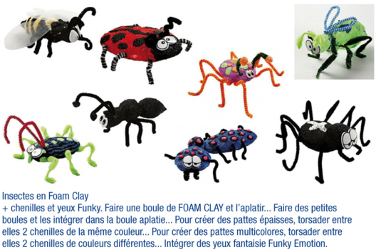 Insectes en FOAM CLAY - Tutos Modelage - 10doigts.fr