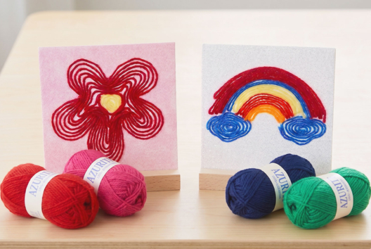 peinture avec de la laine - Activités manuelles Printemps - 10doigts.fr