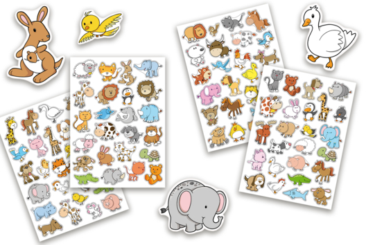 Gommettes Animaux - Gommettes enfants – Activités manuelles ludiques et éducatives - 10doigts.fr