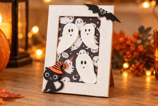 silk clay fantomes 3D - Activités manuelles Halloween - 10doigts.fr
