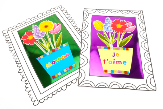 tableau fleur - Activités manuelles fête des mères - 10doigts.fr - 2