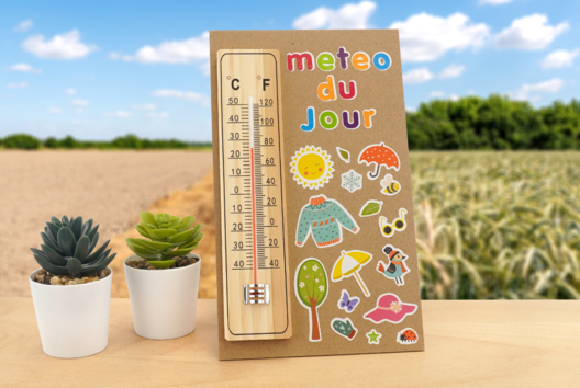 thermomètre activité enfants météo DIY - Activités manuelles la météo - 10doigts.fr