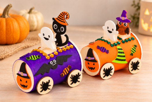 Train Fantome Bricolage Halloween Enfant - Activités manuelles Halloween - 10doigts.fr