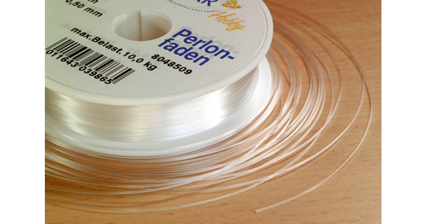 25 mètres de fil nylon non-élastique transparent - Créalia