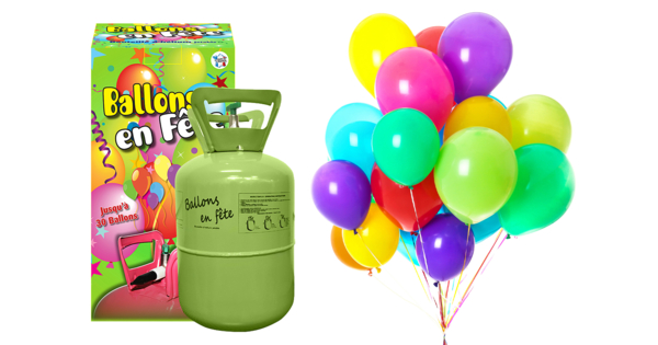 Kit Bonbonne Hélium Avec 30 ballons