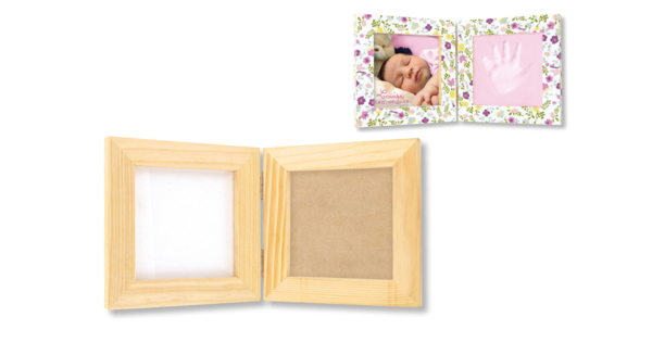 Cadre empreinte plaque plexiglas - 15 cm - Cadres photos en bois - 10 Doigts