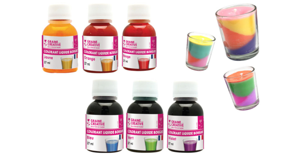 Colorants liquides pour bougie - 27 ml - Parfums et Colorants
