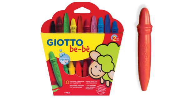 Crayon à la cire Giotto bébé incassables + 2 tailles crayons schoolpack de  40 - La Poste