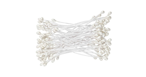 Lot De 240 étamines Fleurs Artificielles - Mini Perles Doubles Têtes, 6 Cm - Pour Décoration Mariage, Scrapbooking, Doré - 6