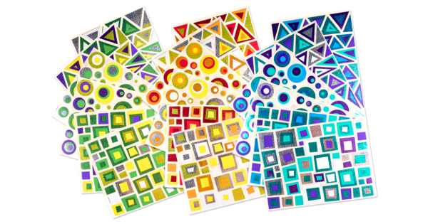 Maxi lot gommettes formes et couleurs - 2509 pcs - Gommettes