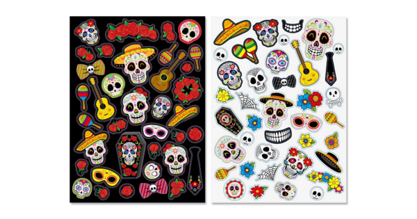 Gommettes Fantômes Halloween - 94 Pièces - De 0,6 Cm à 5,7 Cm - Autocollant Mignons Citrouilles, Tombes, Chapeaux Sorcières, Les Gentils Fantômes