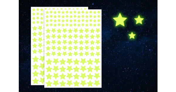 Gommettes étoiles phosphorescentes - Décorations étoiles - 10 Doigts