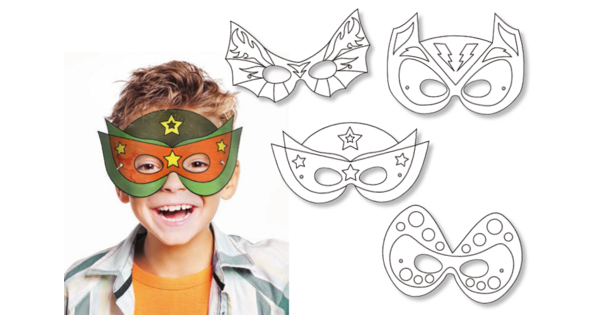 Coloriage Masques De Super Heros Dessin Masque à imprimer