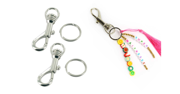 WiDrea 30 Pcs ousqueton Porte Clé, ousqueton Sac a ain, Porte-Clés