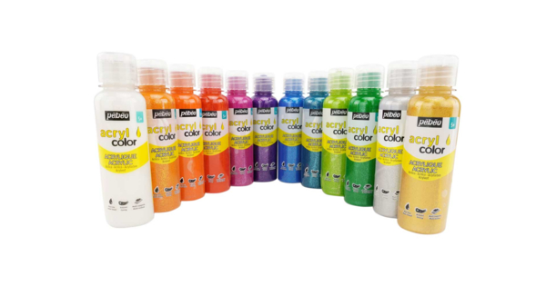 MAGI Peinture acrylique Lot de 12 tubes de couleurs x 100 ml pour